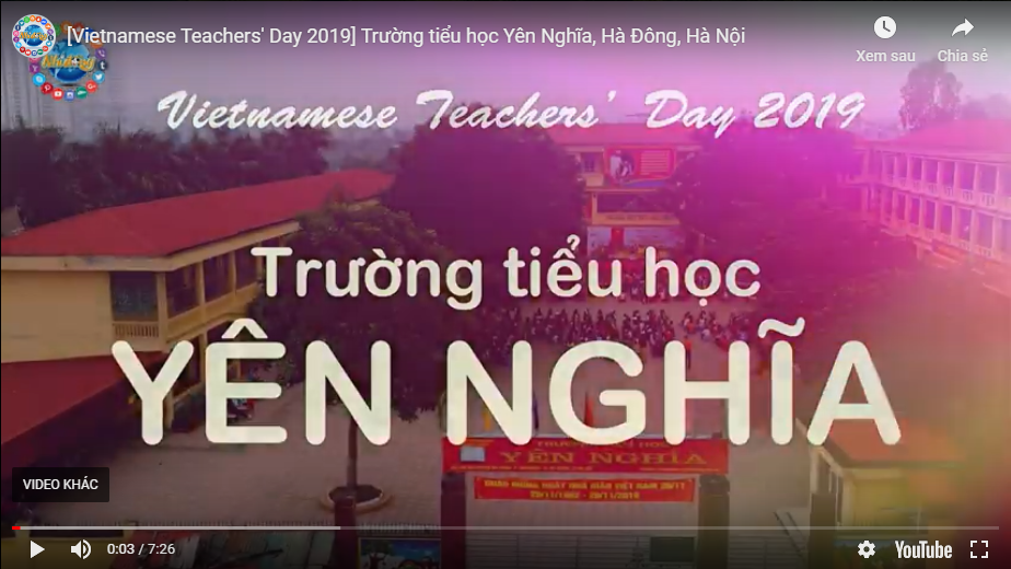 Trường Tiểu học Yên Nghĩa Chào mừng ngày Nhà Giáo Việt Nam 20-11